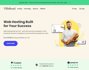 SiteGround Web Hosting: 83% Off